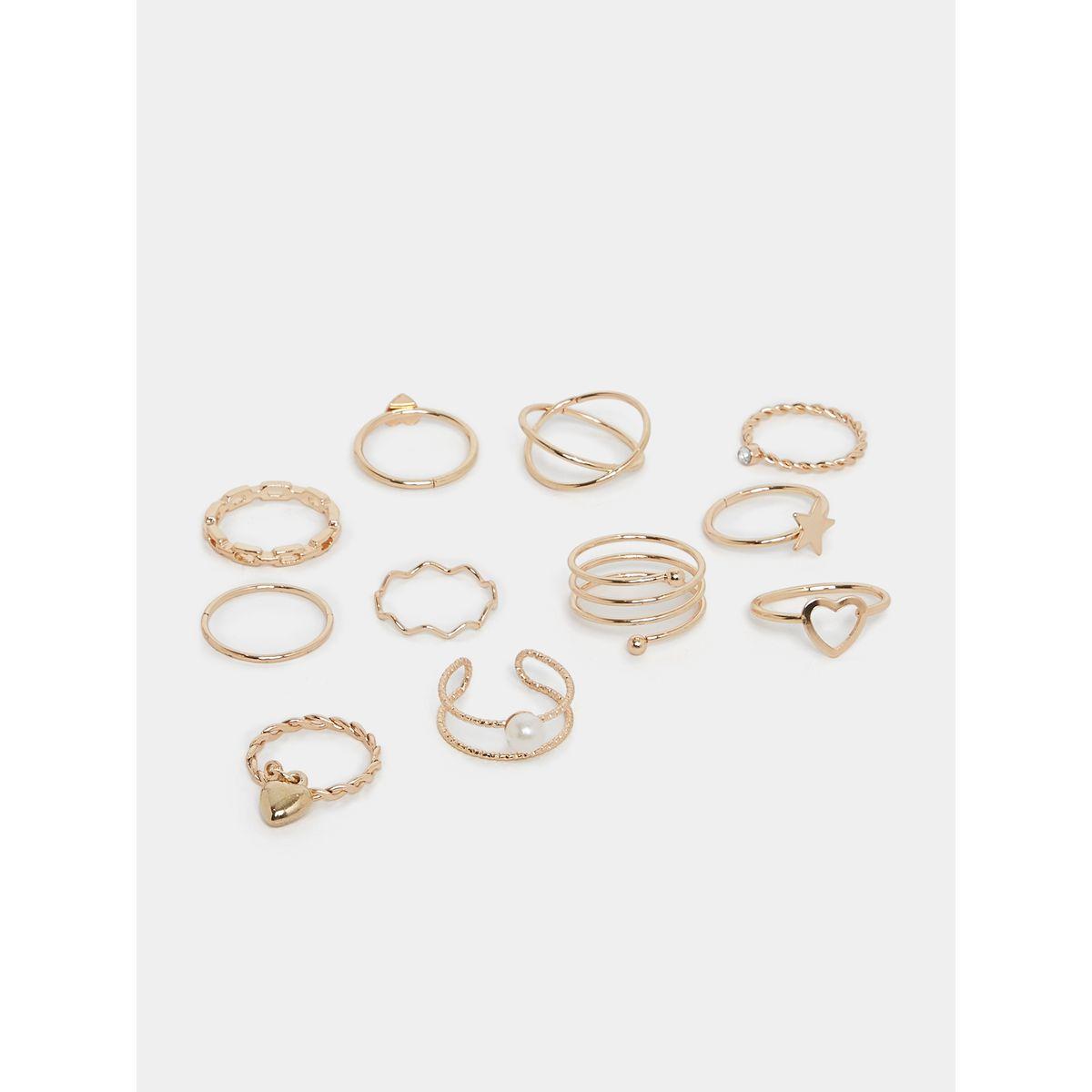 Styli Set of 14 - Star and Butterfly Design Rings-women-watchesandjewellery-jewellery-rings-image-1