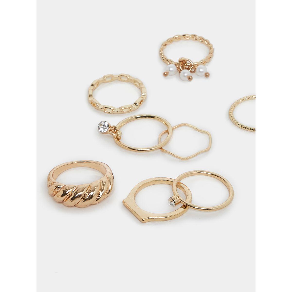 Styli Set of 14 - Cross Detail Assorted Rings-women-watchesandjewellery-jewellery-rings-image-2