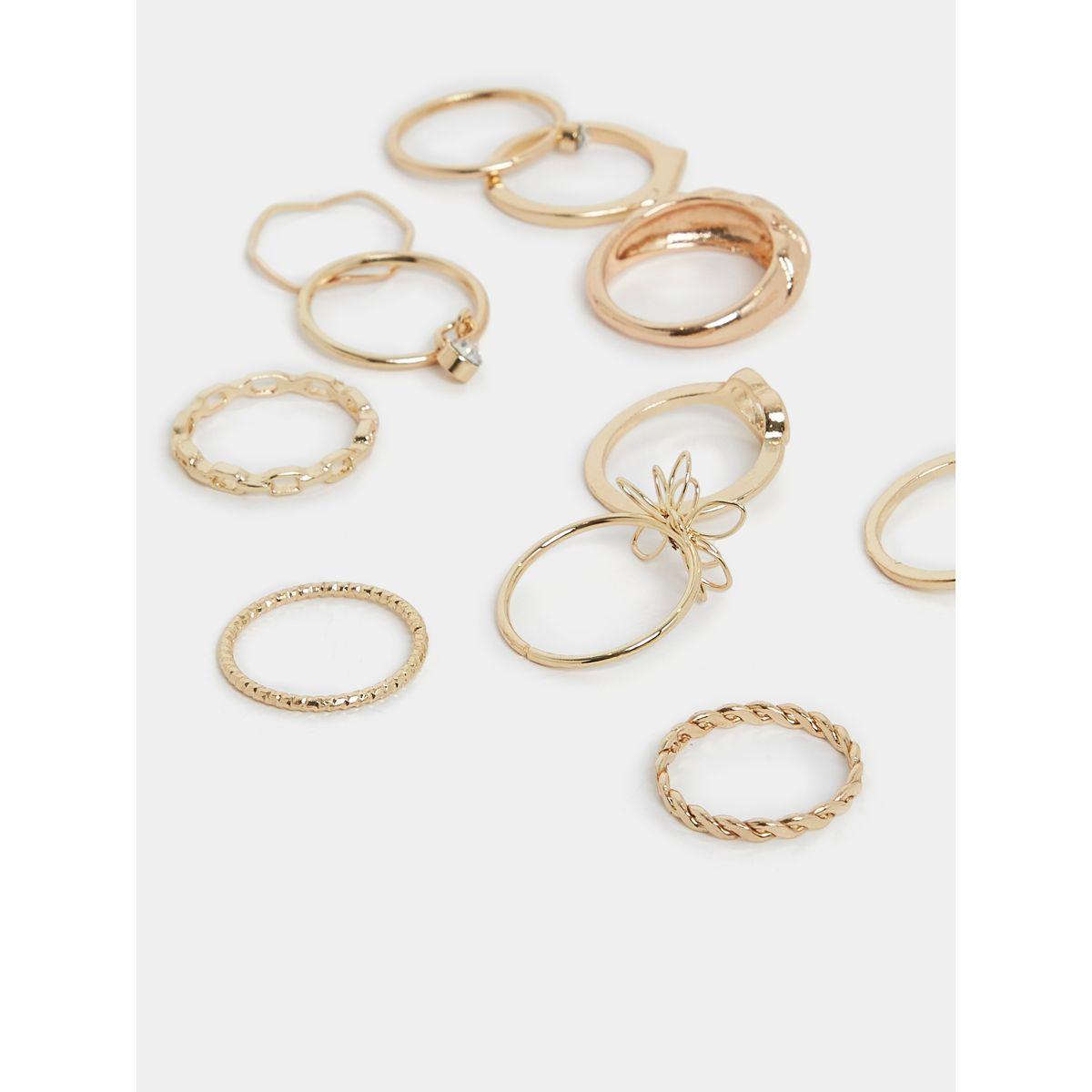 Styli Set of 14 - Cross Detail Assorted Rings-women-watchesandjewellery-jewellery-rings-image-3