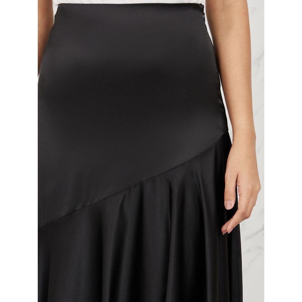 Styli Satin Asymmetric Ruffle Hem A-Line Maxi Skirt-women-clothing-bottoms-skirts-image-3