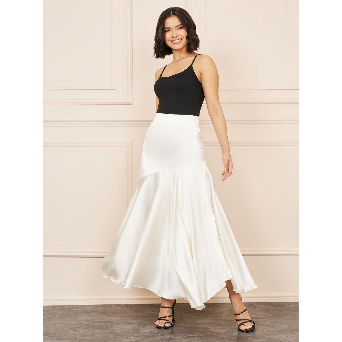 Styli Satin Asymmetric Ruffle Hem A-Line Maxi Skirt-women-clothing-bottoms-skirts-image-2