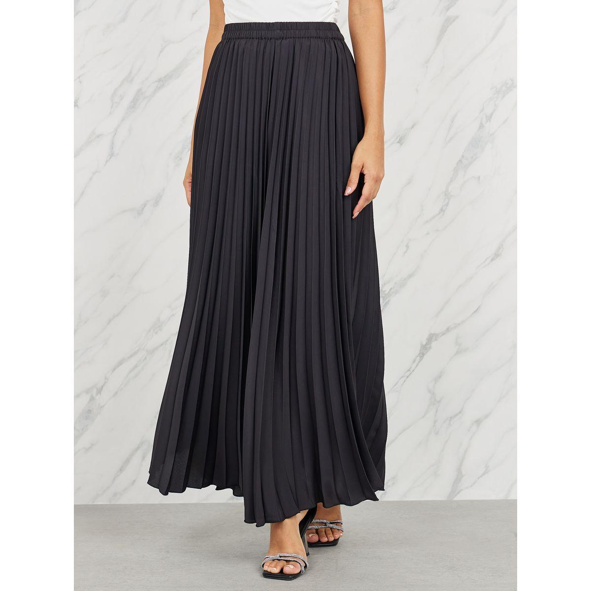 تنورة ساتان طويلة مزينة بكسرات-women-clothing-bottoms-skirts-image-1