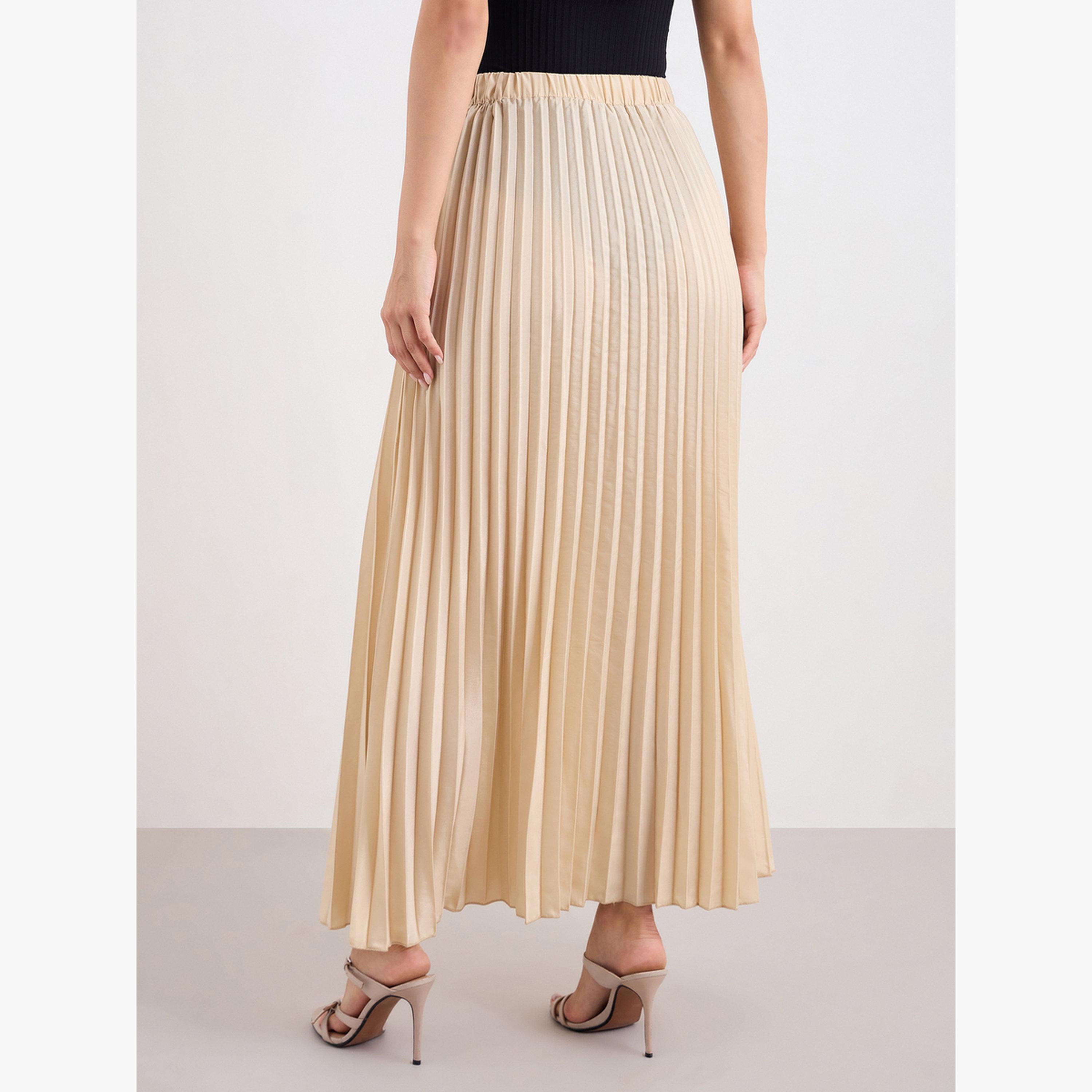 Styli Satin Pleated A-Line Maxi Skirt-women-clothing-bottoms-skirts-image-4
