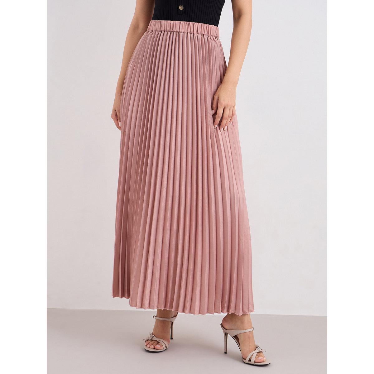 Styli Satin Pleated A-Line Maxi Skirt-women-clothing-bottoms-skirts-image-2