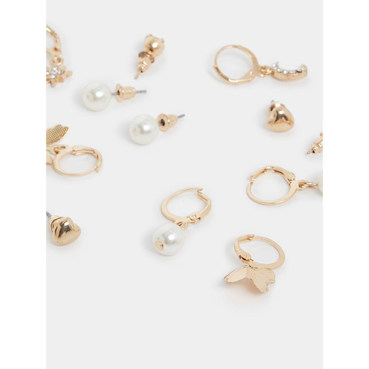 Styli Set of 6 - Faux Pearl Earrings-women-watchesandjewellery-jewellery-earrings-image-3