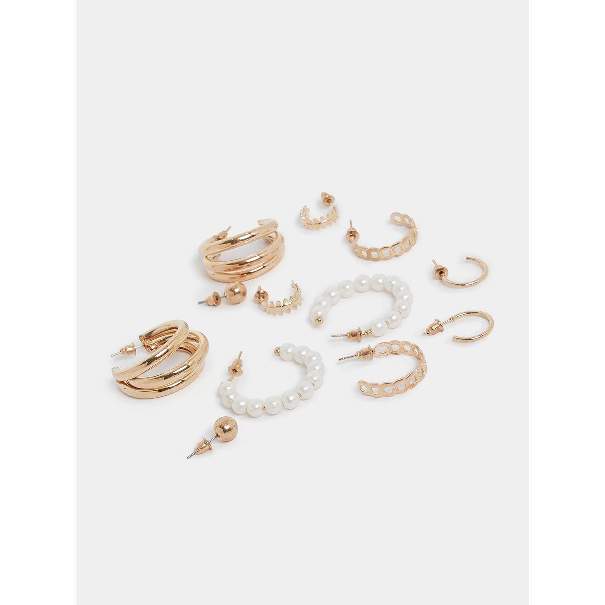 مجموعة من 6 اقراط عصرية-women-watchesandjewellery-jewellery-earrings-image-3