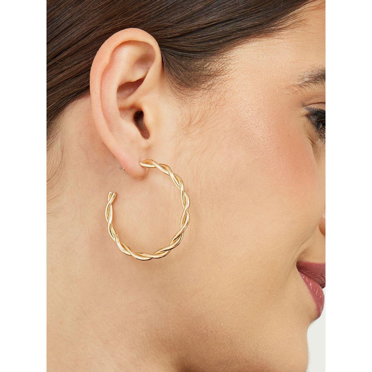 Styli Set of 6 -  Butterfly Star Stud and Chain Metal Texture Hoop Earrings-women-watchesandjewellery-jewellery-earrings-image-2