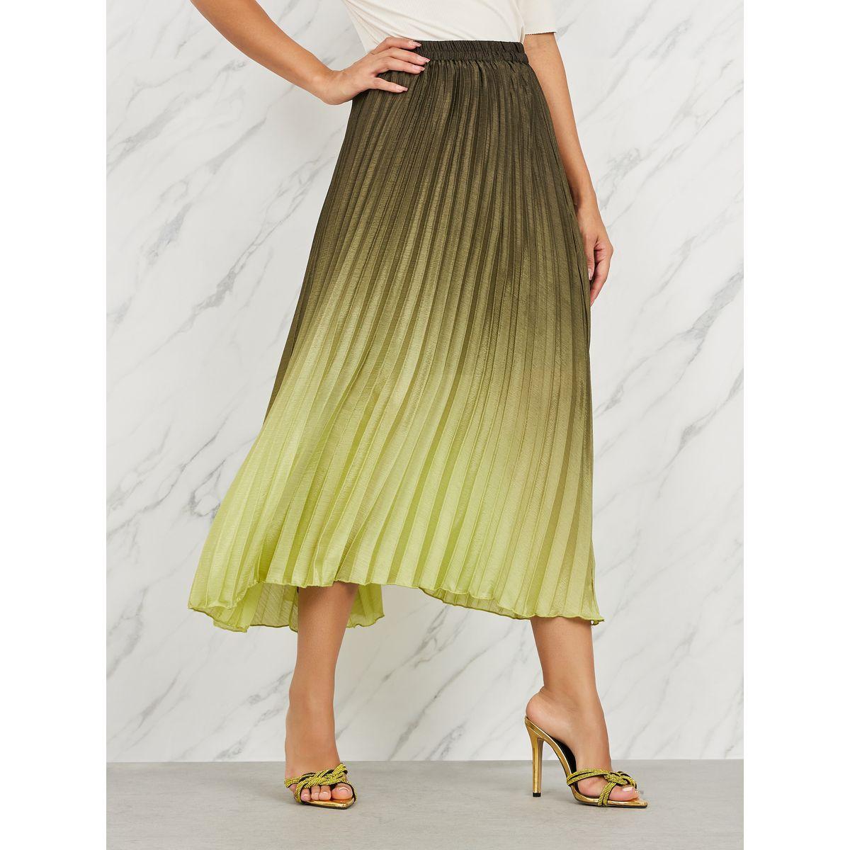 Styli Ombre Pleated A-Line Maxi Skirt-women-clothing-bottoms-skirts-image-1
