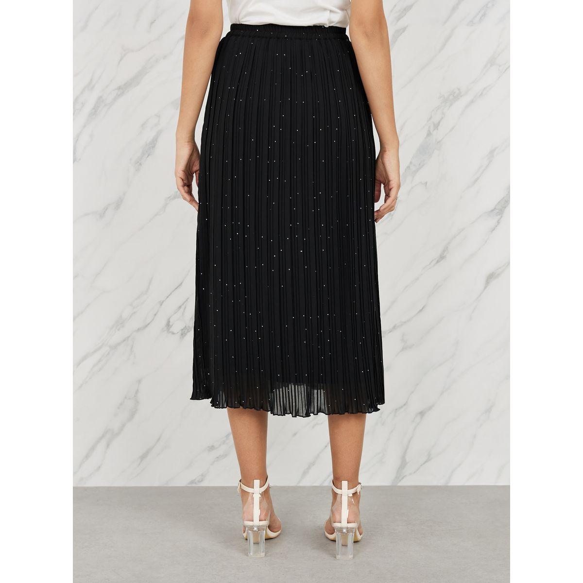 Styli Embellished Pleated Midi Skirt-women-clothing-bottoms-skirts-image-4