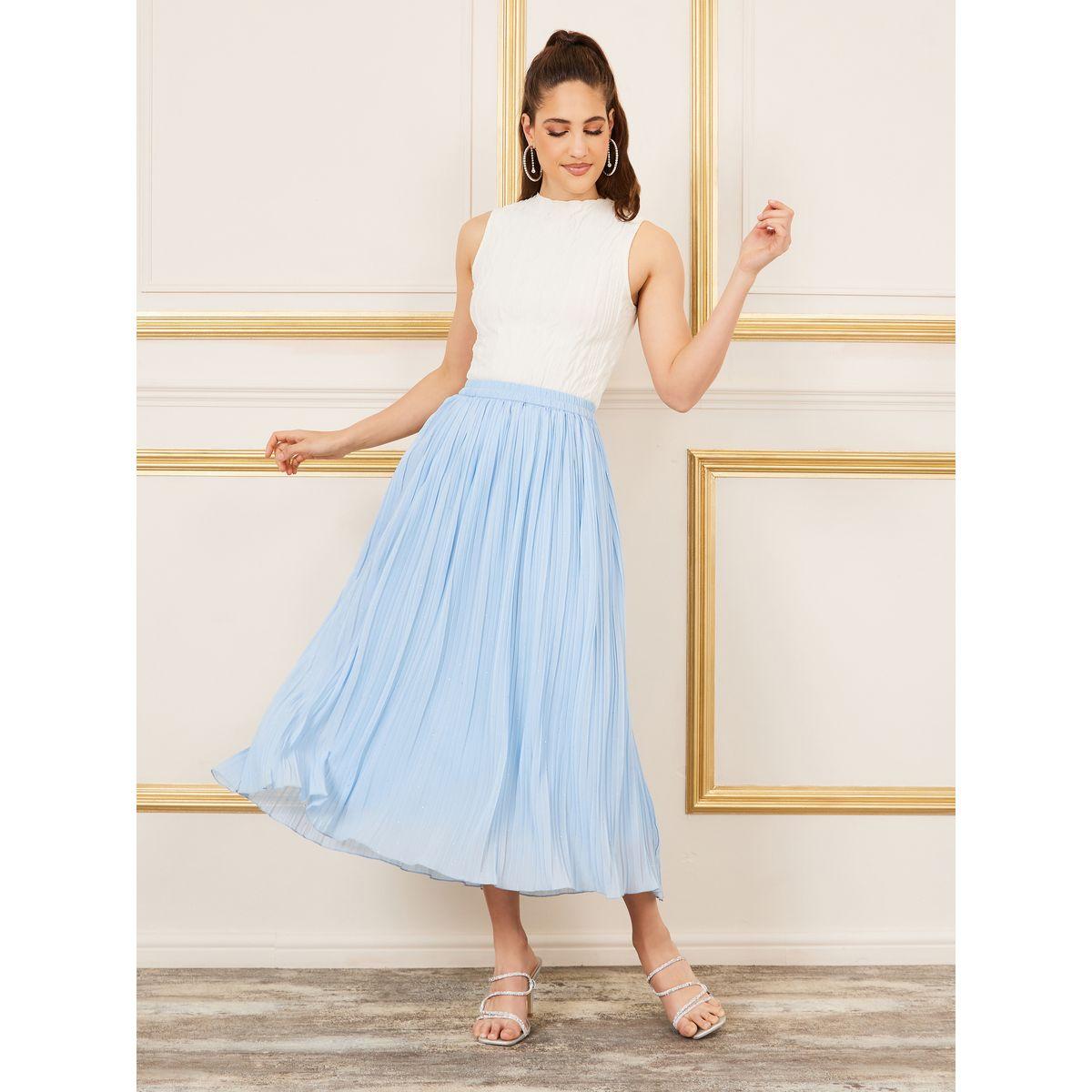 Styli Embellished Pleated Midi Skirt-women-clothing-bottoms-skirts-image-1