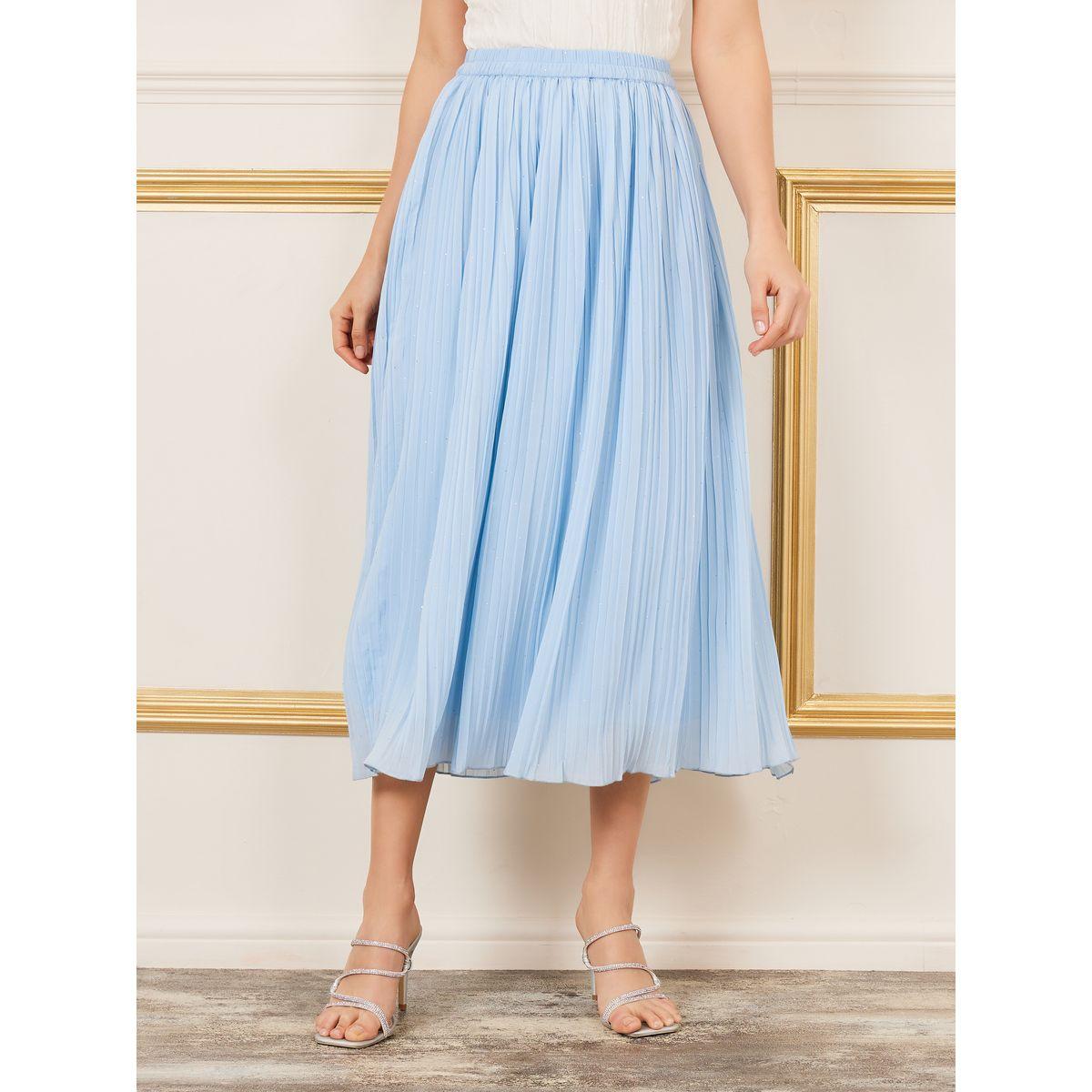 Styli Embellished Pleated Midi Skirt-women-clothing-bottoms-skirts-image-2