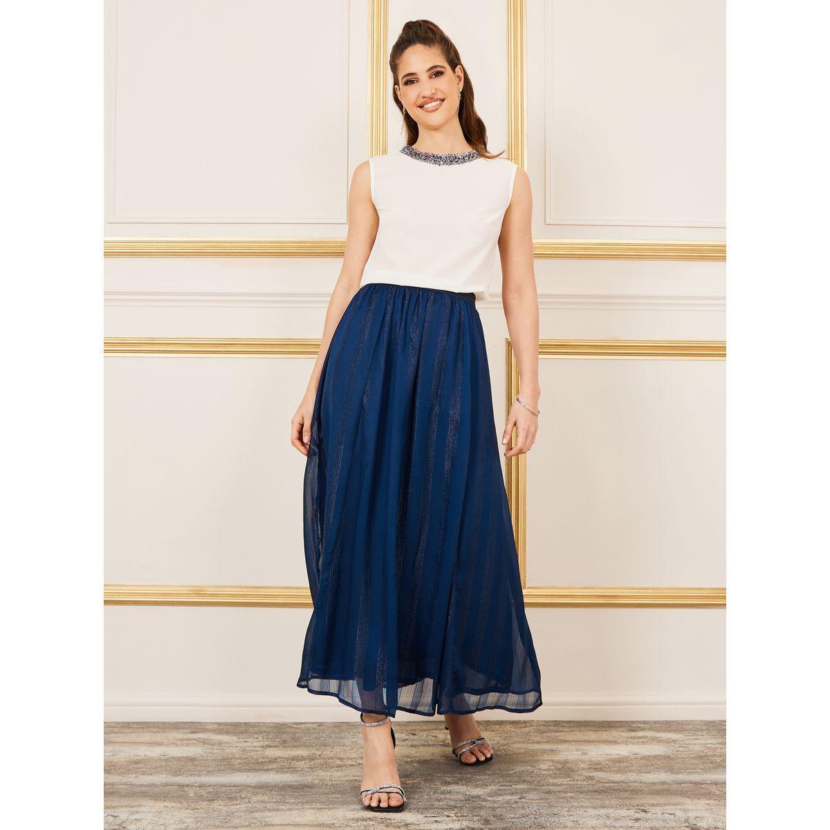 Styli Striped Shimmer A-Line Maxi Skirt-women-clothing-bottoms-skirts-image-2
