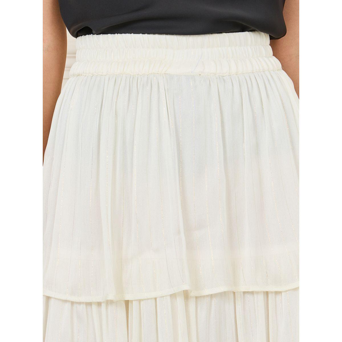 تنورة طويلة بكسرات وتفاصيل كشكش-women-clothing-bottoms-skirts-image-3