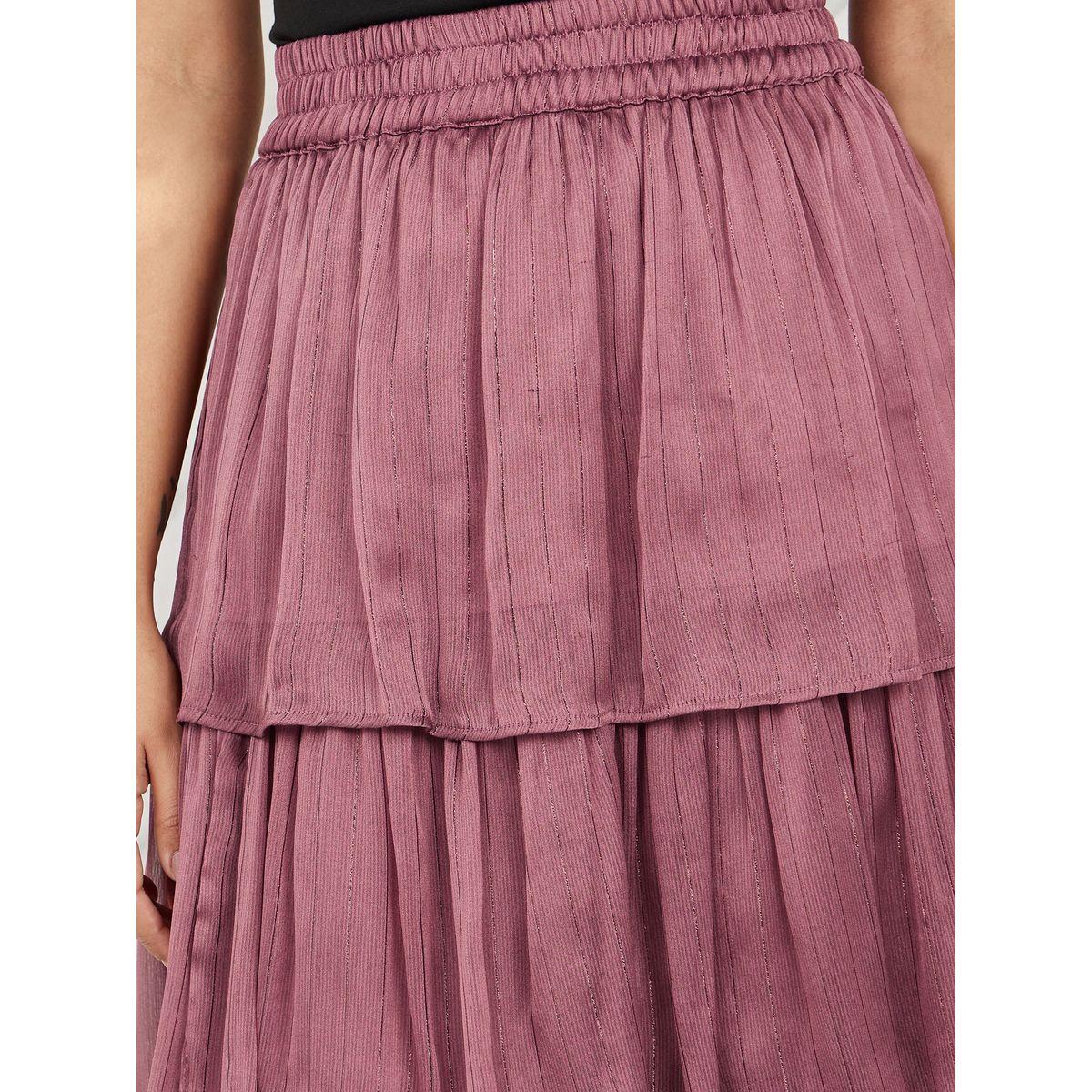 Styli Lurex Striped Layer Tiered Maxi Skirt-women-clothing-bottoms-skirts-image-3