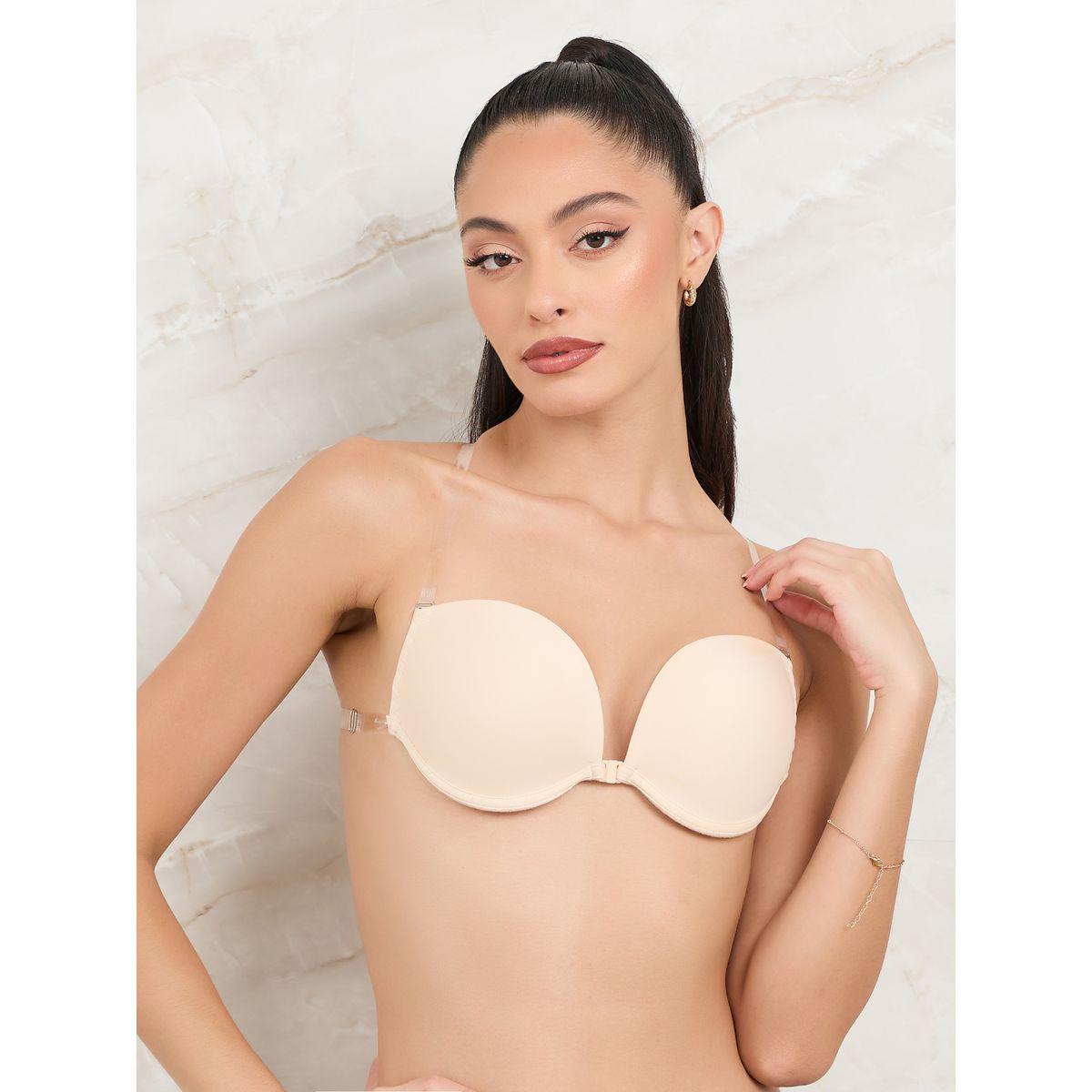 Styli Front Fastening Clear Strap Bra-women-clothing-lingerie-lingerieaccessories-image-1