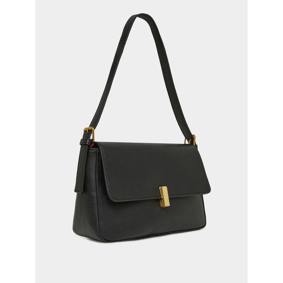 Styli Metal Accent Shoulder Bag with Turn Lock Closure-women-bagsandwallets-handbags-image-1