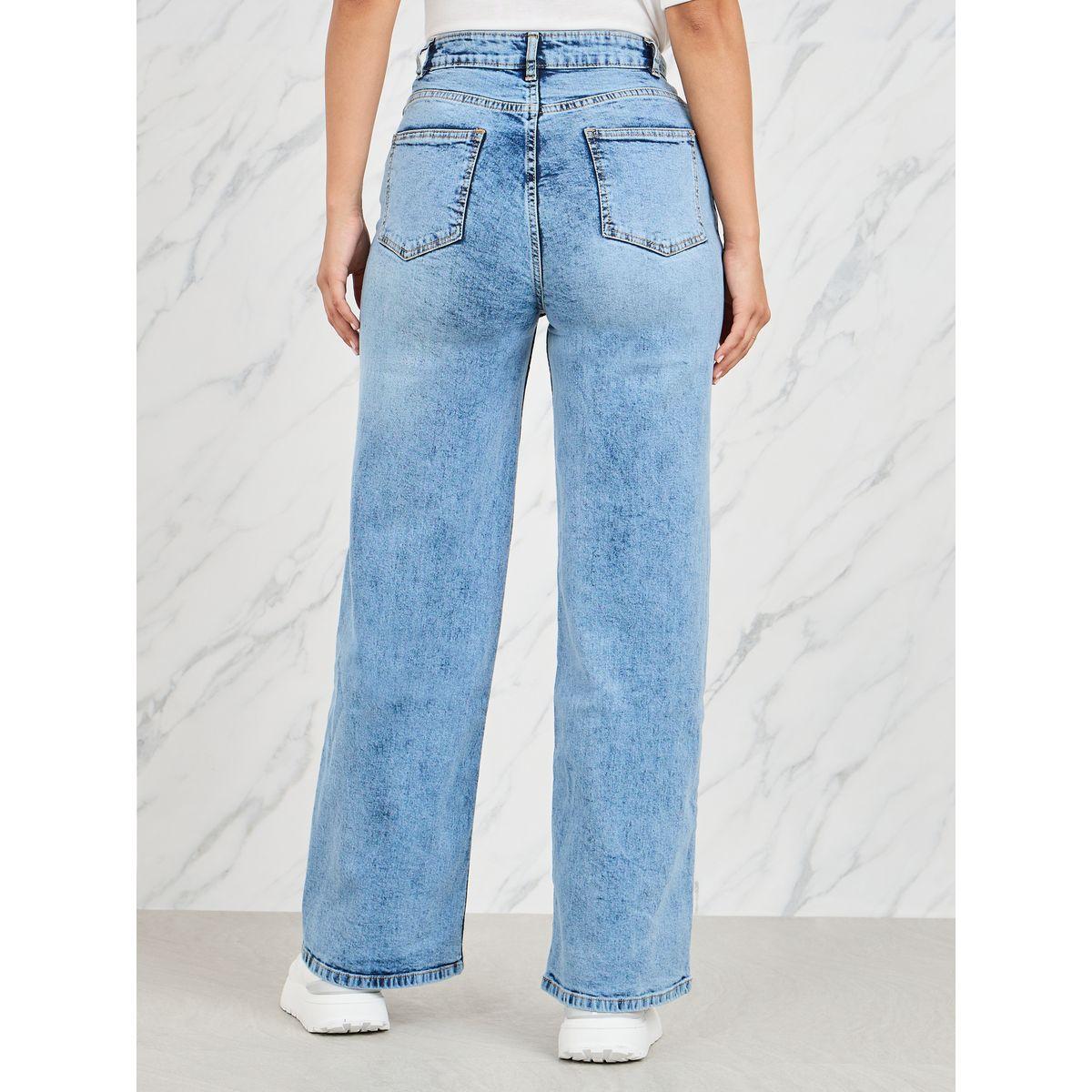 Styli Side Cut and Sew Panel Straight Fit Jeans-women-clothing-bottoms-jeans-image-4
