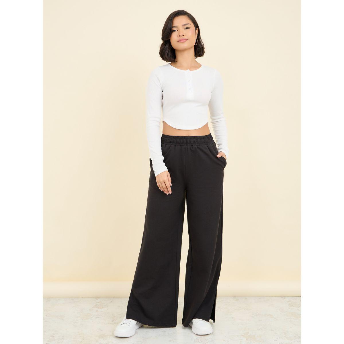 Styli High Rise Side Slit Hem Jogger-women-clothing-bottoms-joggers-image-2