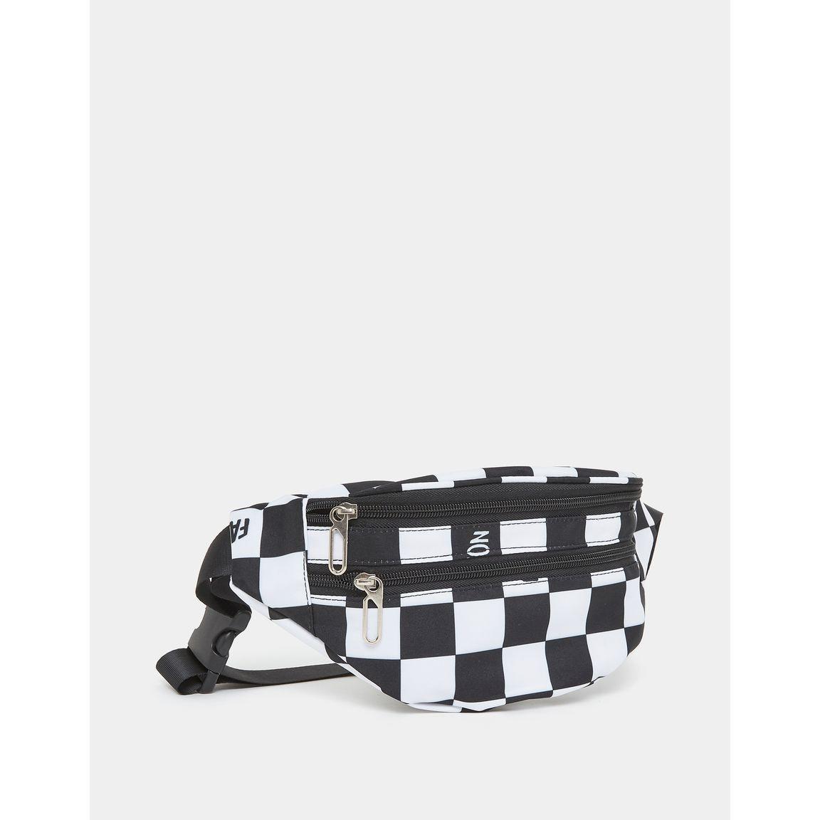 شنطة خصر مطبعة بمربعات مع جيوب-men-bags-image-1