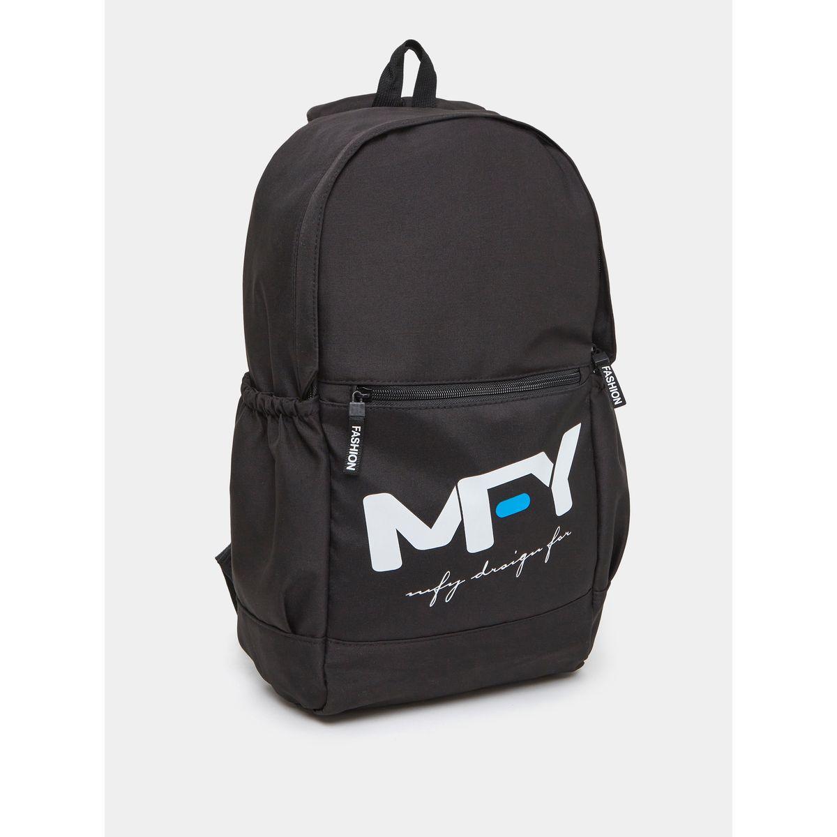 Styli Printed Zip Pocket Detail Backpack-men-bags-image-1