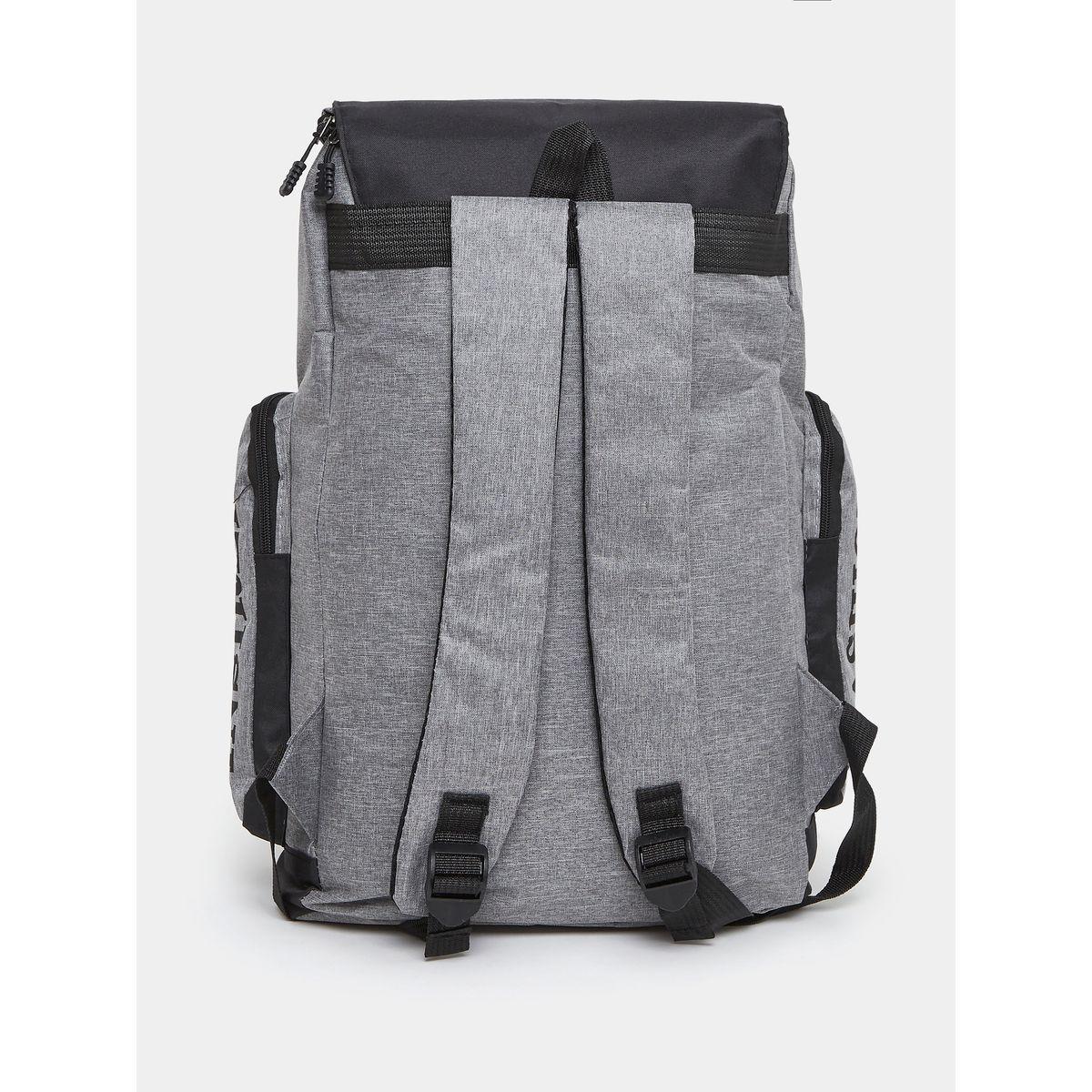 Styli Contrast Print Backpack with Buckle Closure-men-bags-image-3