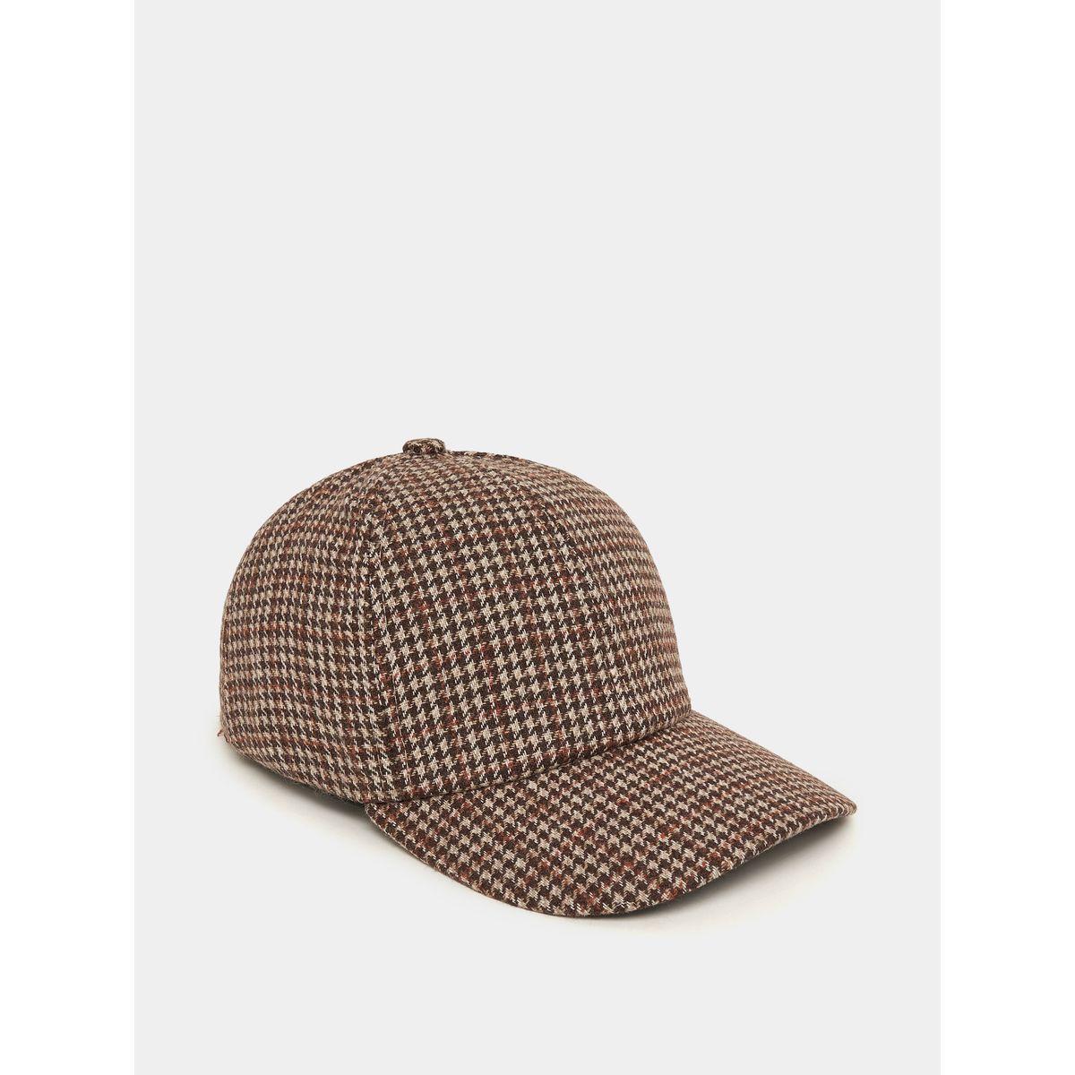 Styli Houndstooth Pattern Cap-men-caps-image-1