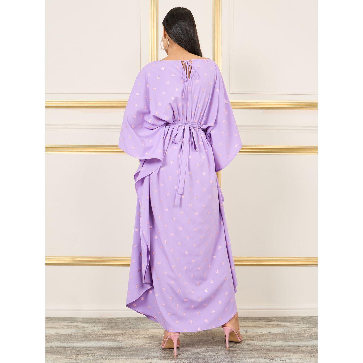 قفطان بتفاصيل مُطرّزة مع رباط خصر-women-arabicclothing-kaftan-image-4