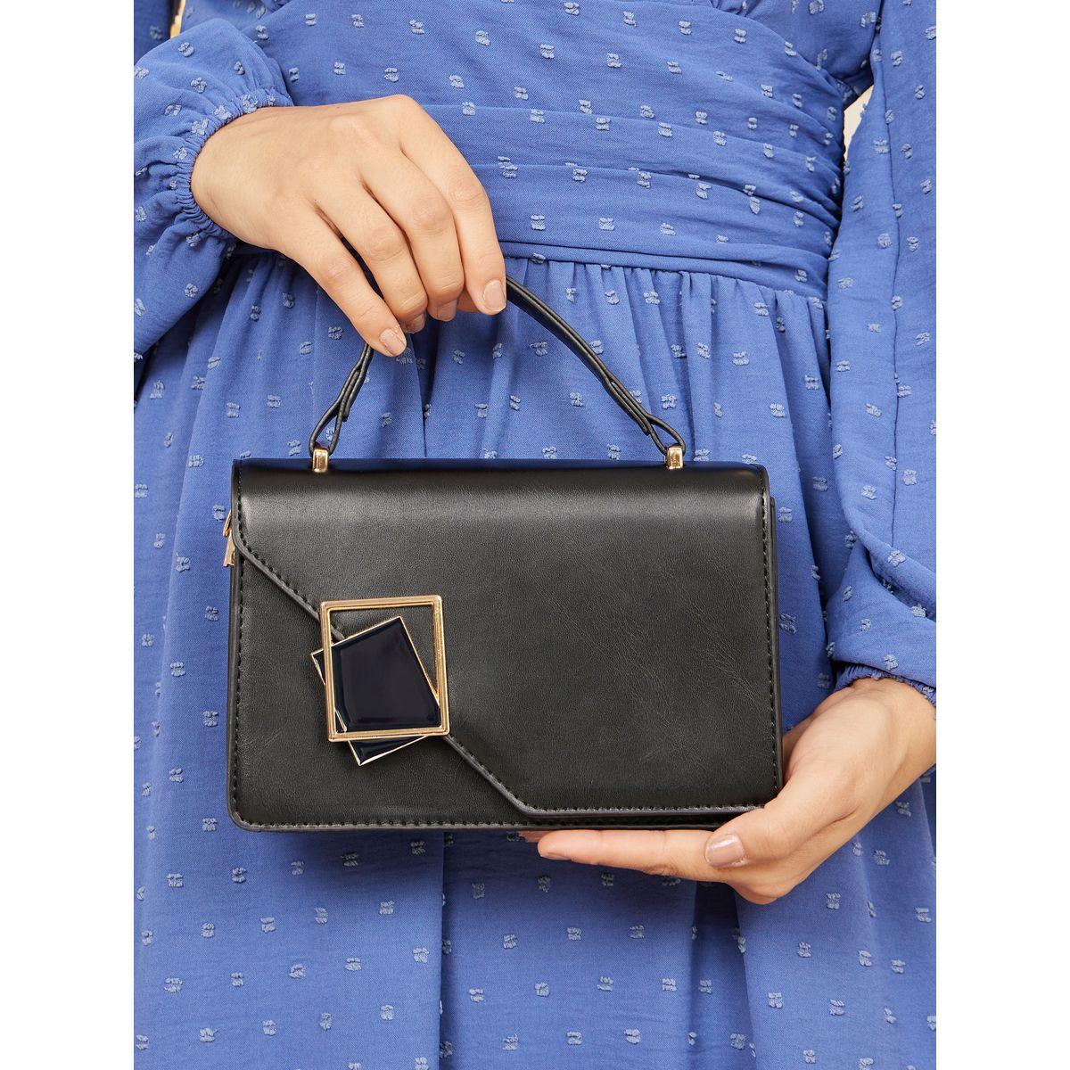 Styli Square Buckle Asymmetric Flap Handbag-women-bagsandwallets-handbags-image-2