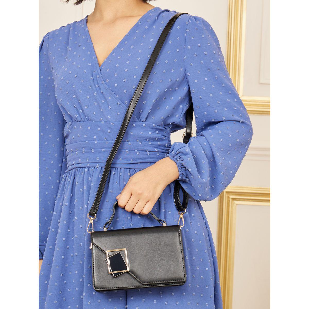 Styli Square Buckle Asymmetric Flap Handbag-women-bagsandwallets-handbags-image-3