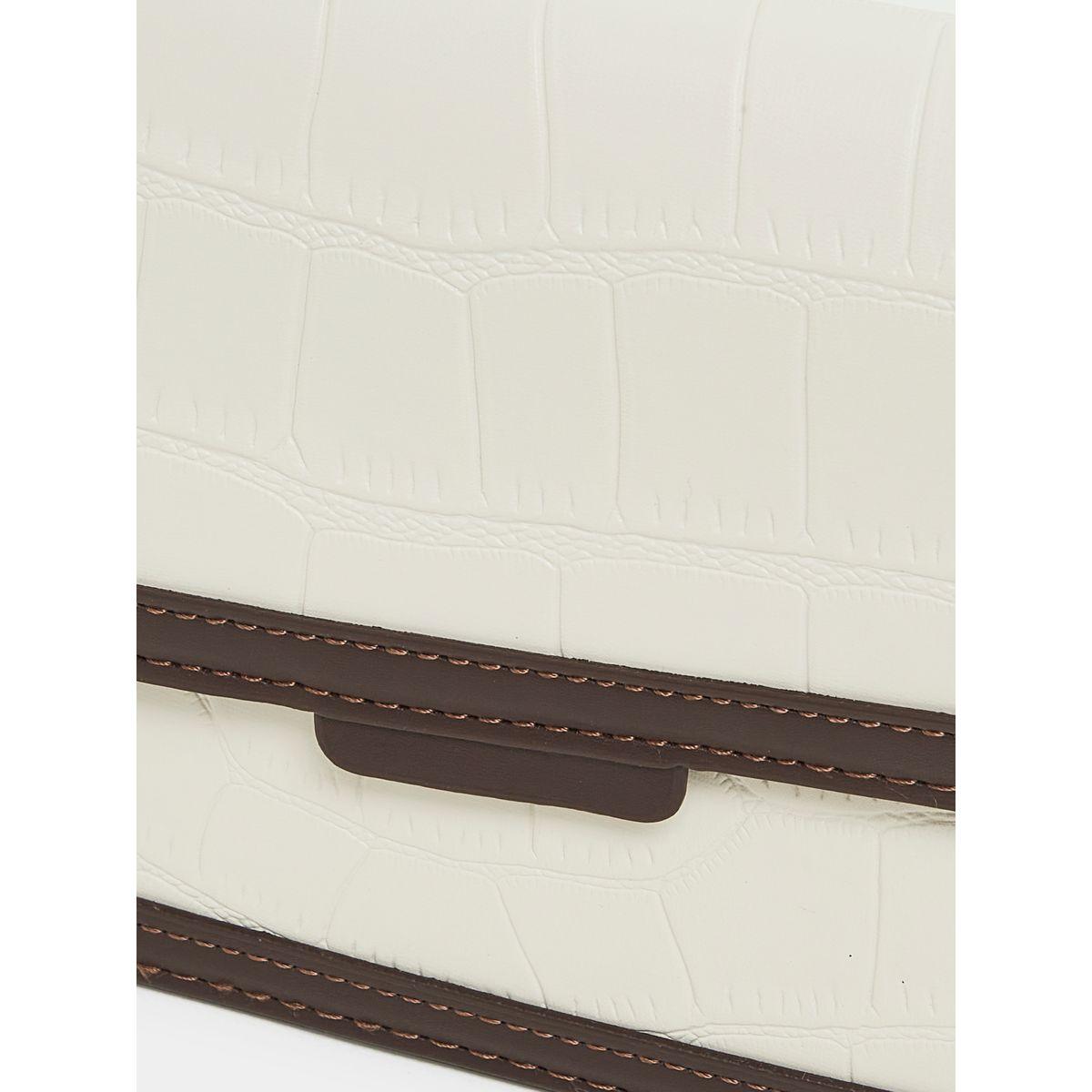 Styli Croc Texture Colorblock Satchel Bags-women-bagsandwallets-handbags-image-2