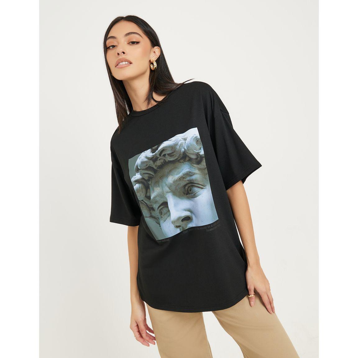 Styli Oversized Graphic Print Drop Shoulder T-Shirt-women-clothing-tshirts-image-3