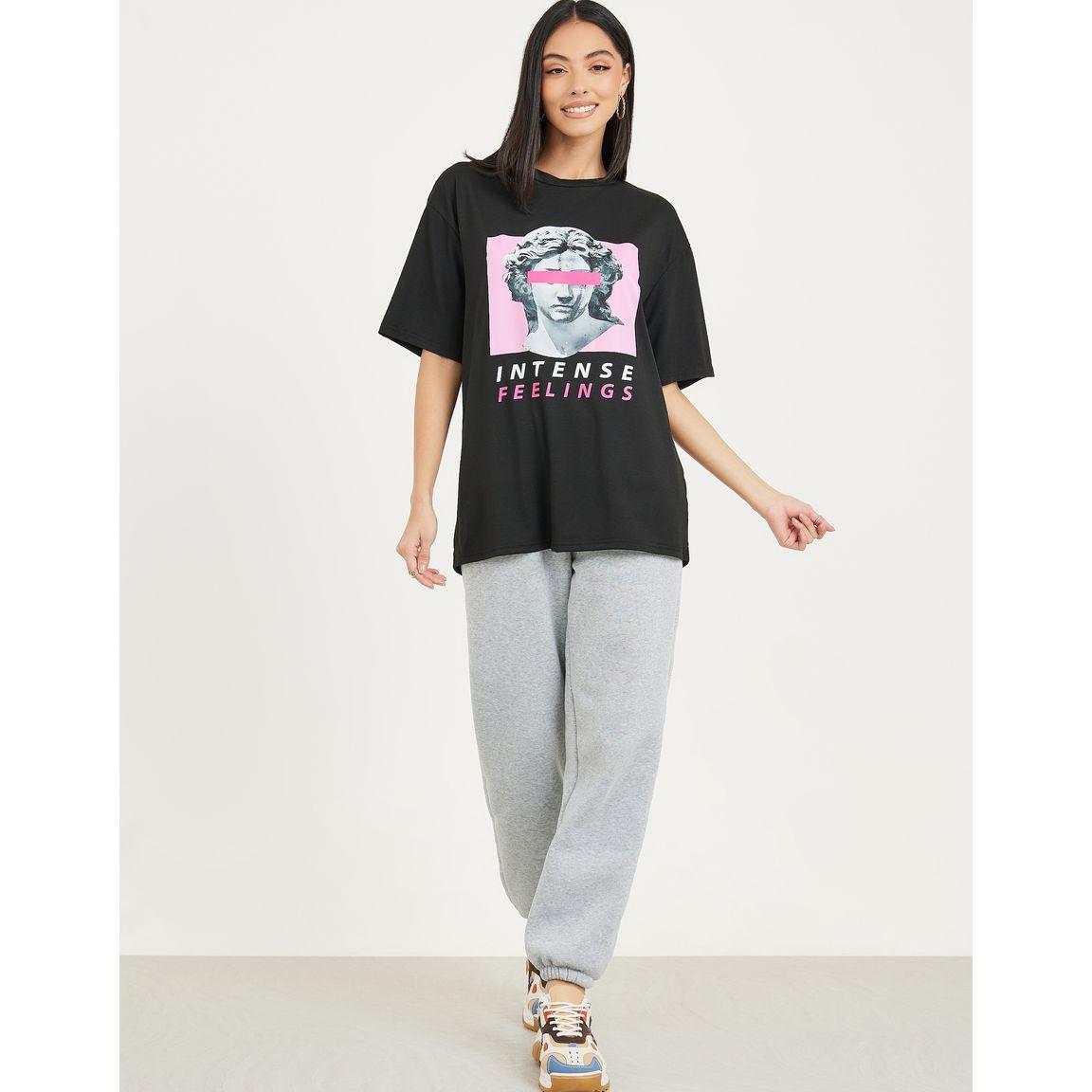 Styli Oversized Graphic Print Drop Shoulder T-Shirt-women-clothing-tshirts-image-2