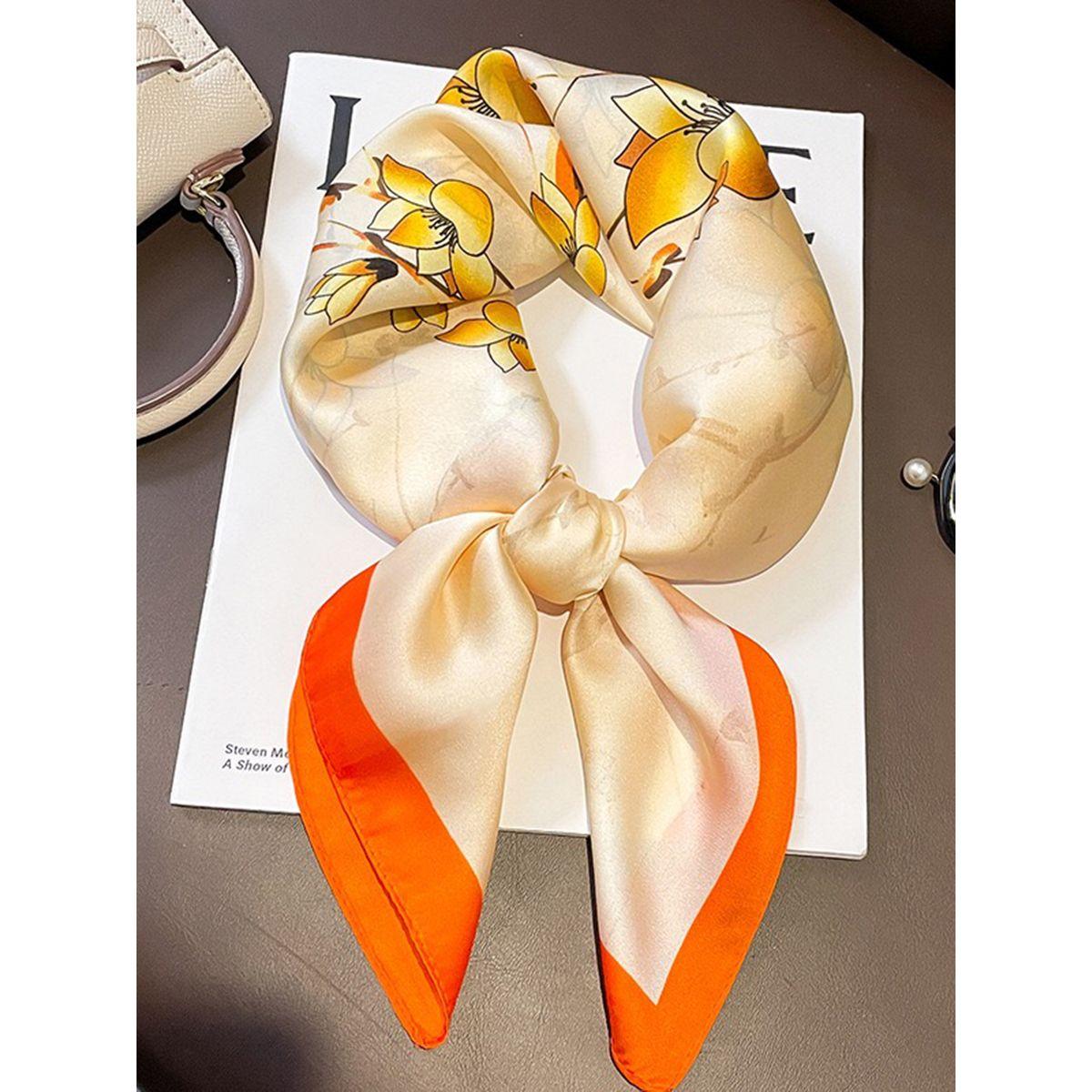 Styli Floral Print Contrast Edge Scarf-women-winterwear-scarves-image-1