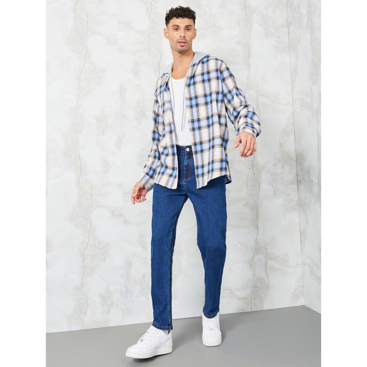Styli Checked Oversized Hooded Shirt-men-clothing-shirts-image-2