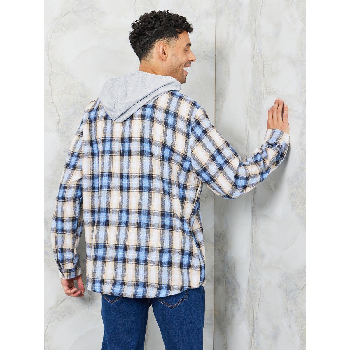 Styli Checked Oversized Hooded Shirt-men-clothing-shirts-image-5