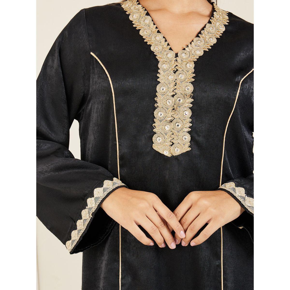 Styli Embroidered Piped Detail Jalabiya-women-arabicclothing-jalabiyas-image-3