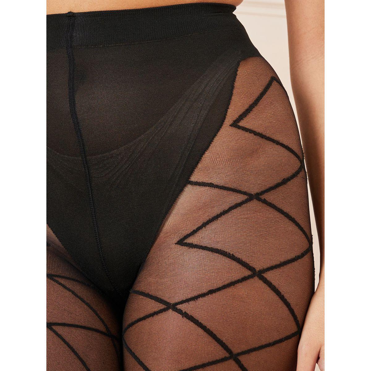 Styli Crisscross Detail Tights-women-socksandstockings-image-2
