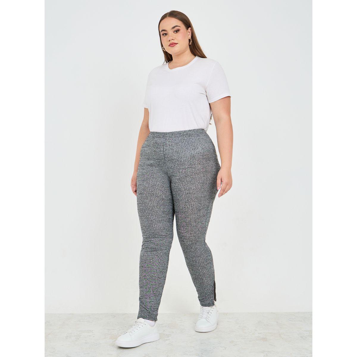 Styli Plus Ribbed Slit Leggings-women-clothing-bottoms-leggings-image-2
