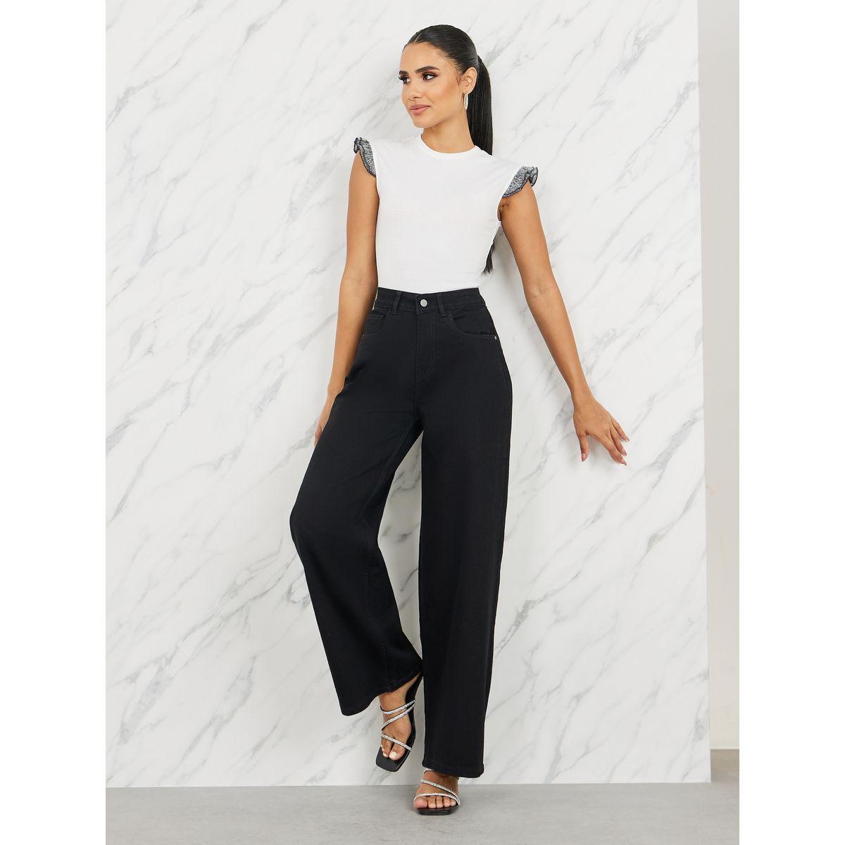 تيشيرت بياقة دائرية وتفاصيل كشكش-women-clothing-tshirts-image-2