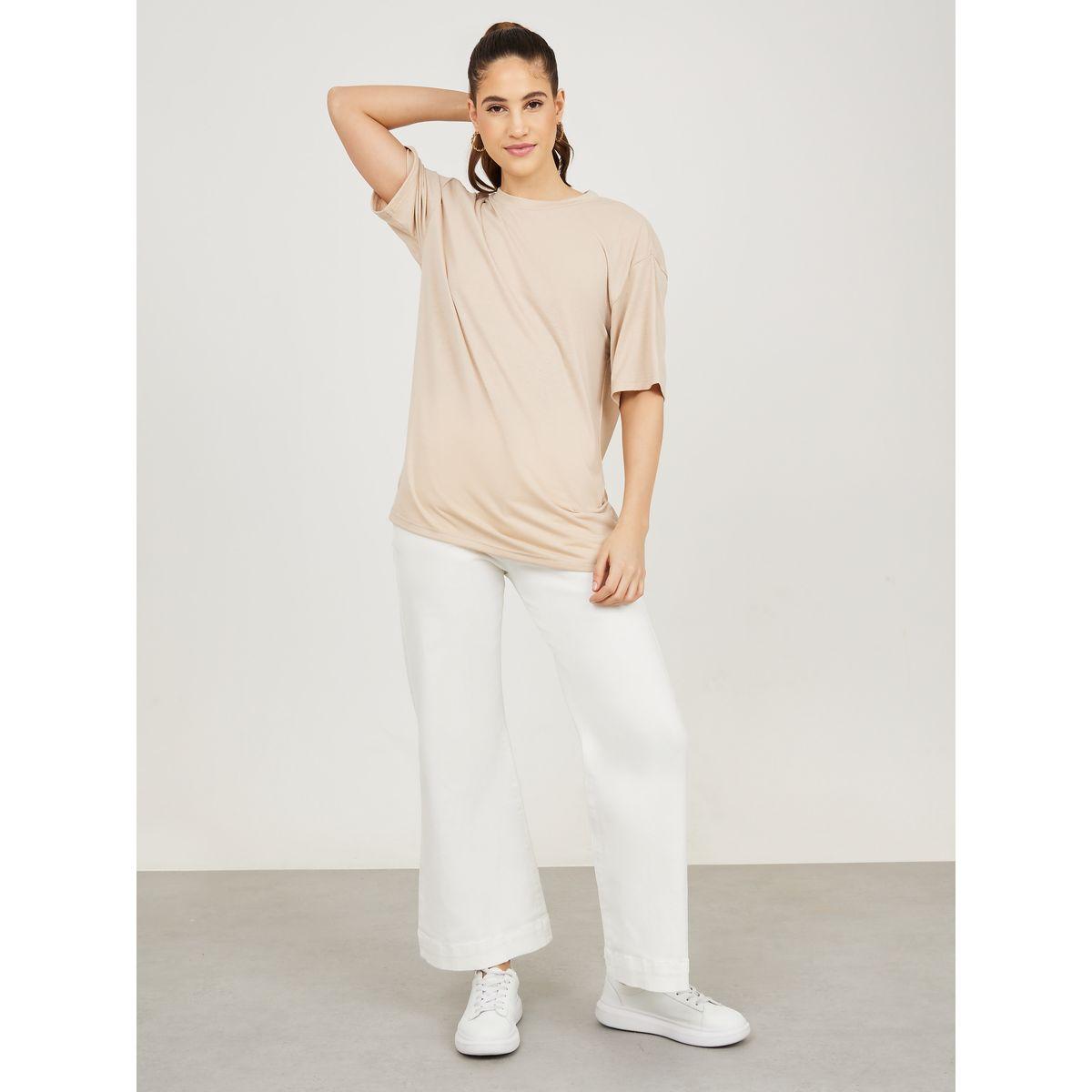 تيشيرت فضفاض مطبع بطبعة جرافيك-women-clothing-tshirts-image-2