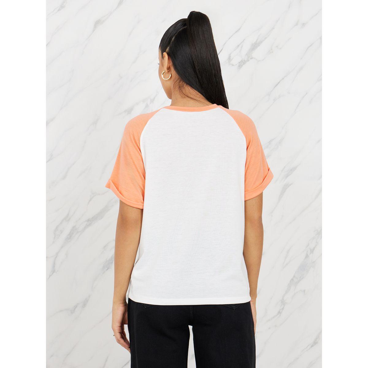 تيشيرت بقصة عادية واكمام ريجلان-women-clothing-tshirts-image-4