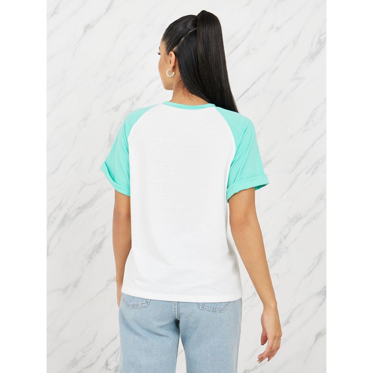 تيشيرت بقصة عادية واكمام ريجلان-women-clothing-tshirts-image-5