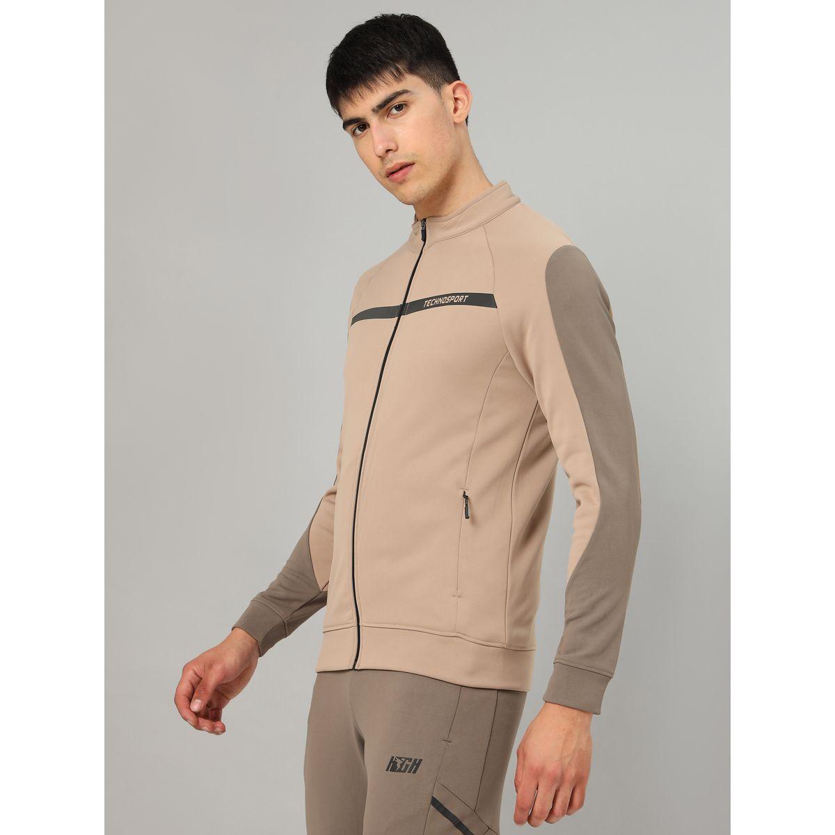 Technosport X Styli Contrast Panel Sleeve Full Zip Sports Jacket-men-clothing-sportswearandactivewear-hoodiesandsweatshirts-image-1