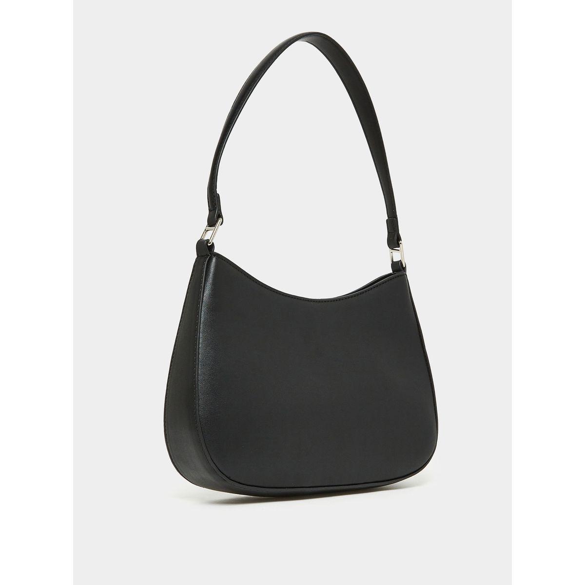 Styli Solid Shoulder Bag with Button Closure-women-bagsandwallets-handbags-image-1