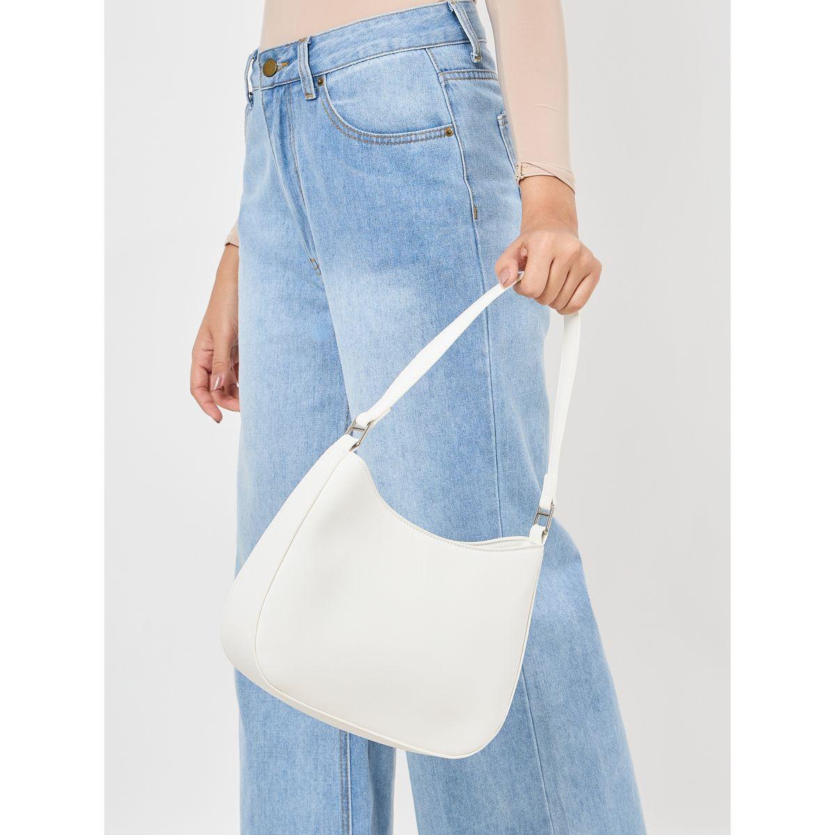 Styli Solid Shoulder Bag with Zip Closure-women-bagsandwallets-handbags-image-2