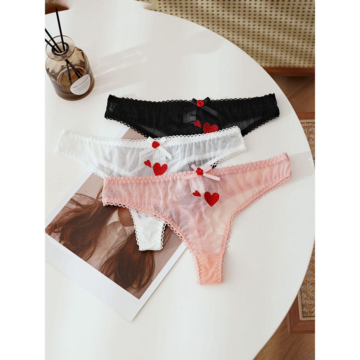 مجموعة من 3 سراويل داخلية بنمط ثونغ-women-clothing-lingerie-panties-image-5