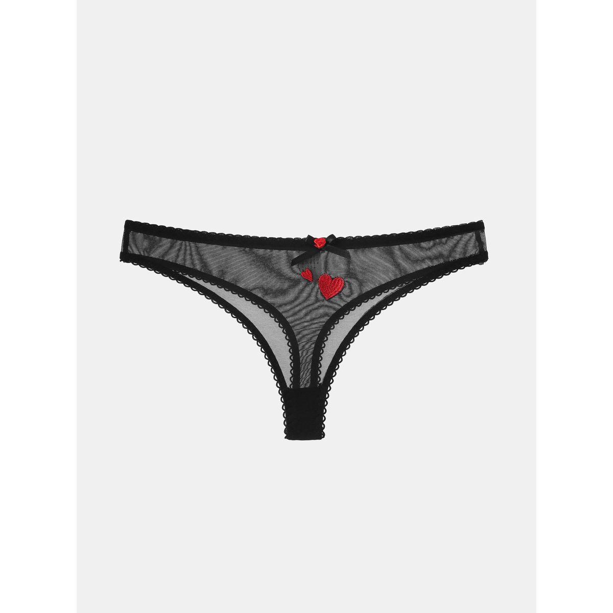 Styli Pack of 3 - Heart Embroidered Mesh Thong-women-clothing-lingerie-panties-image-8