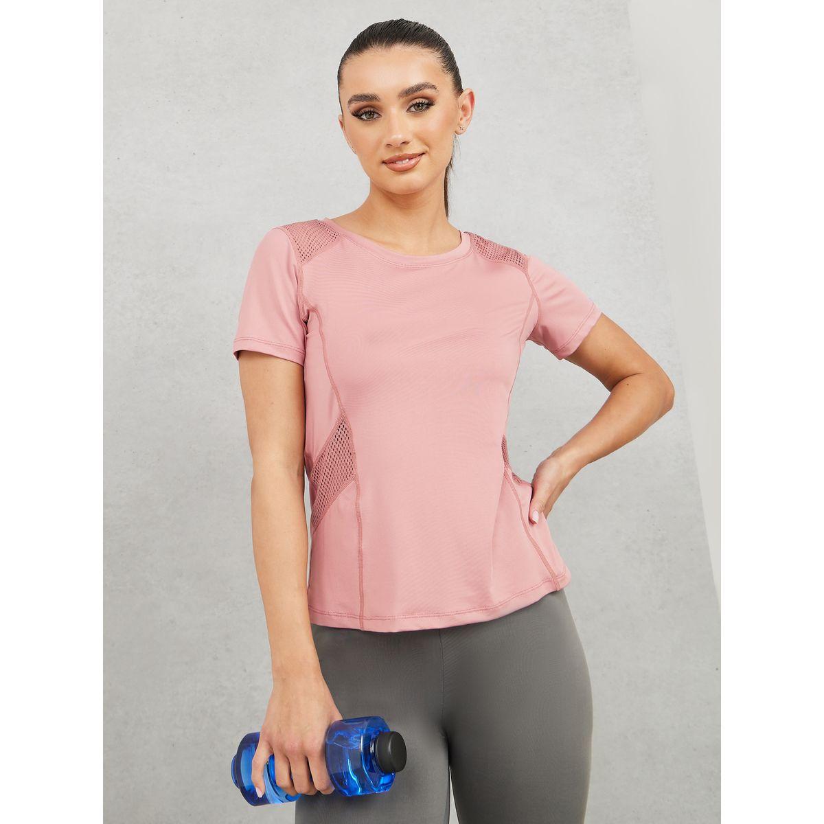 Styli Active Mesh Panel Stitch Detail Reflective Slogan Back Print Top-men-clothing-sportswearandactivewear-tshirtsandpolos-image-1