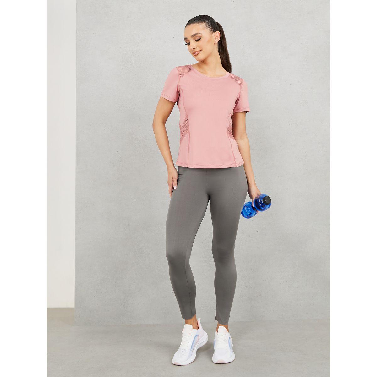 Styli Active Mesh Panel Stitch Detail Reflective Slogan Back Print Top-men-clothing-sportswearandactivewear-tshirtsandpolos-image-2
