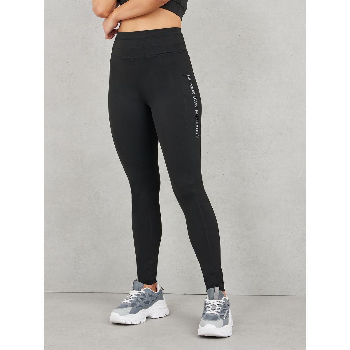 Styli Active Broad Waistband Side Motivation Slogan Print Full Length Legging-women-clothing-sportswearandactivewear-bottoms-joggersandtrackpants-image-2